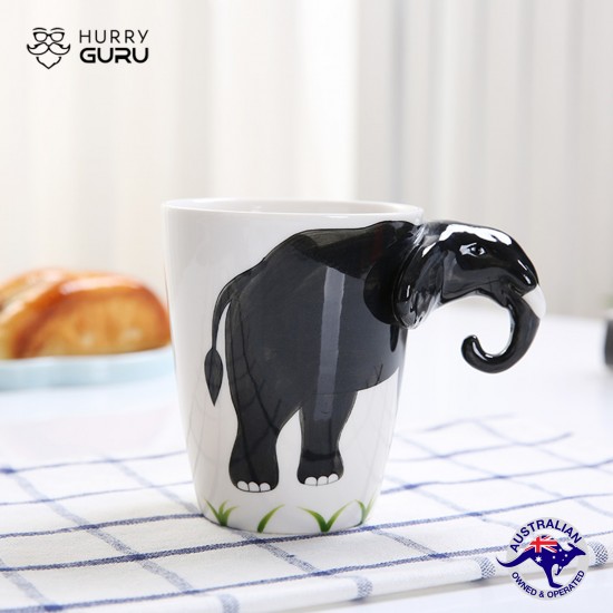 3D Animal Shape Hand Painted Ceramic 450 ML Coffee Mugs 