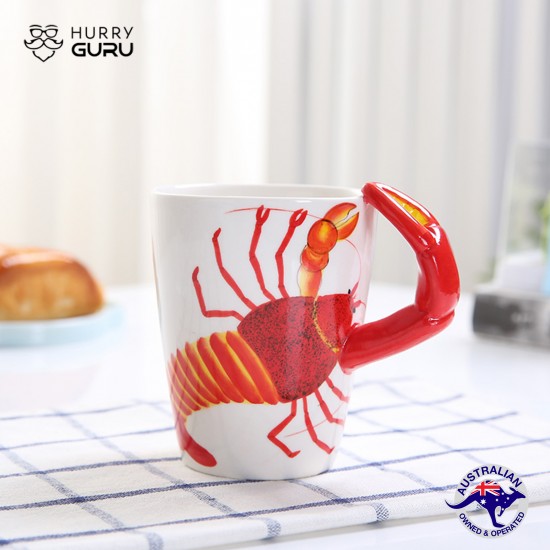 3D Animal Shape Hand Painted Ceramic 450 ML Coffee Mugs 