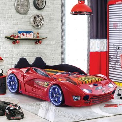 Luxury Kids Red Race Car Bed