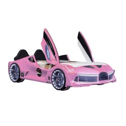 Luxury Pink Race Car Bed Design For Little Champs