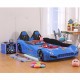 New Kids Race Car Bed Blue with Music 8 GB Memory card LED wheel/Head/Side lights