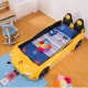 New Kids Race Car Bed Yellow  with Music 8 GB Memory card LED wheel/Head/Side lights