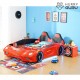 New Luxury 1.2M Width spacious Red Super Car Bed with real Music Play and LED Light