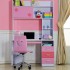 Study Table With Bookshelf Desk And Chair For Teen/Kids, Writing Desk 1.2m Pink  Durable HDF Quality