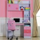 Study Table With Bookshelf Desk And Chair For Teen/Kids, Writing Desk 1.2m Pink  Durable HDF Quality