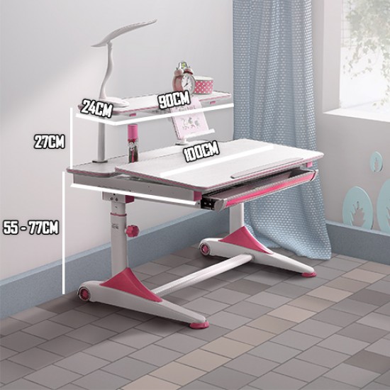 New kids Pink study desk with Adjustable Table height, Ergonomic designed for child