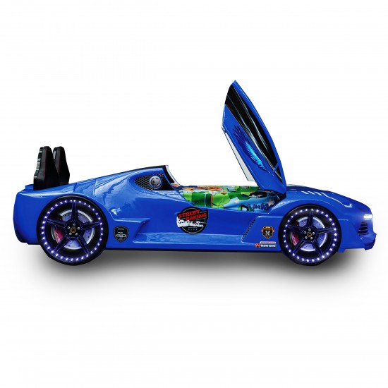 Luxury Race Car Bed Blue Design For Little Champs