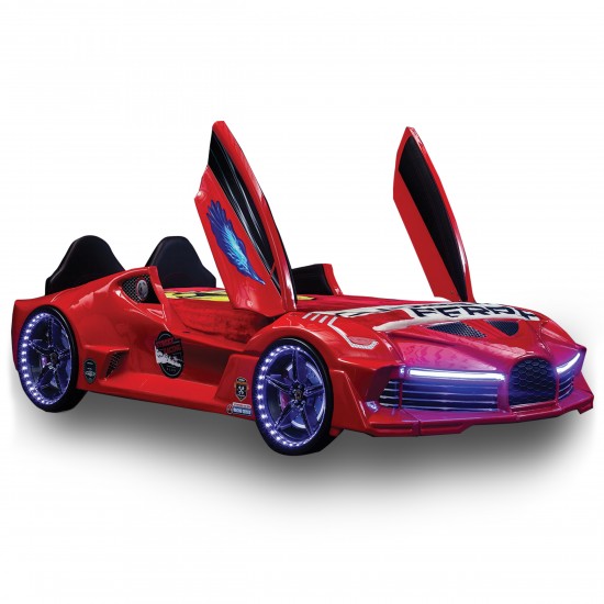 Luxury Race Red Car Bed Design For Little Champs