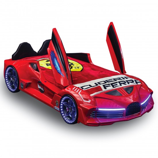 Luxury Race Red Car Bed Design For Little Champs