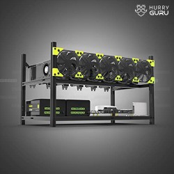 Veddha T2 6 GPU Minercase Aluminum Mining Rig Open...