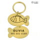 Fish Shaped ID Tag Face in Stainless Steel