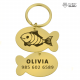 Fish Shaped ID Tag Face in Stainless Steel