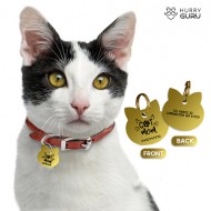 Cat Shaped ID Tag Face in Stainless Steel