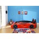 New Kids Car bed with Open Doors, Music, LED Lights on Wheel ,Head, Sides