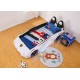 New Kids Car White Bed with Luxury super Race car bed with Music LED light Door/Seats