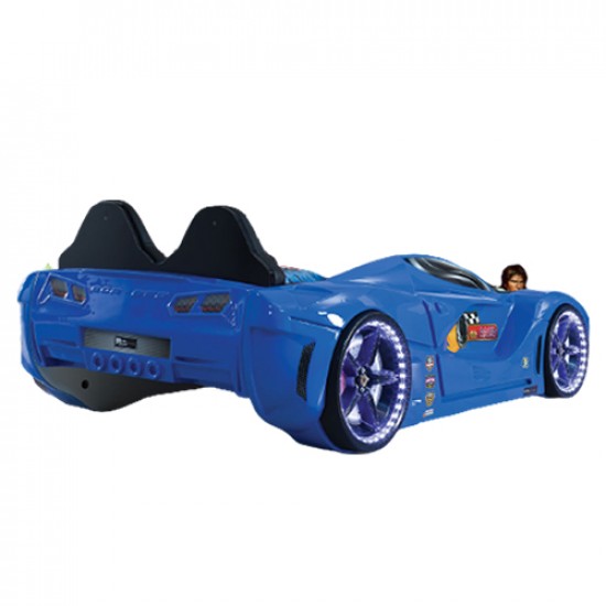 Luxury Kids Black Race Car Bed