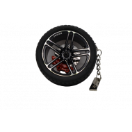 Collectable Tire Key Chain Wheels Hub Rim Key Chain with Leather Keyrings