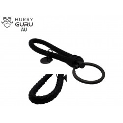 Car Metal Wheel Key Chain with Shock Absorber Shape Keyrings Leather Keychain