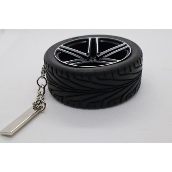 Collectable Tire Key Chain Wheels Hub Rim Key Chain with Leather Keyrings