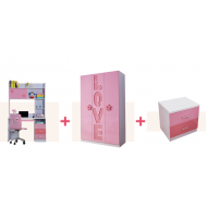 New Kids Bedroom Furniture Accessories for Girl Bedroom, HDF Quality Full Set (3 Accessories Included)