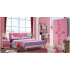 New Kids Love Bed for Girl Bedroom Furniture HDF Quality Full Set, Bed with Love Frame and Accessories