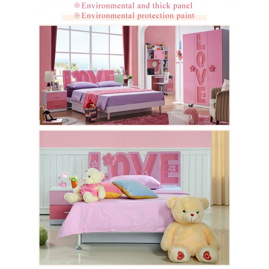 New Storage LOVE Bed Frame For Girls Bedroom LOVE Bed Stand with Full Suspension