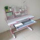 New Kids Study Table Pink ,open book shelf Adjustable height Handle boys girls teen