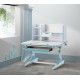 New Kids Study Table Blue ,open book shelf Adjustable height Handle boys girls teen