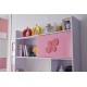 Kids Study Table and chair with bookshelf & Desk for Teens Living/Bed Room, Pink