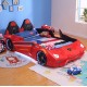 New Kids Car bed with Open Doors, Music, LED Lights on Wheel ,Head, Sides