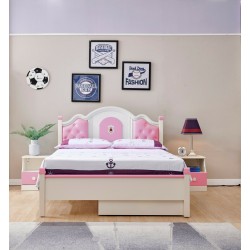 Double Bed set for Girls/ Teen/ Children With Bed Side Table