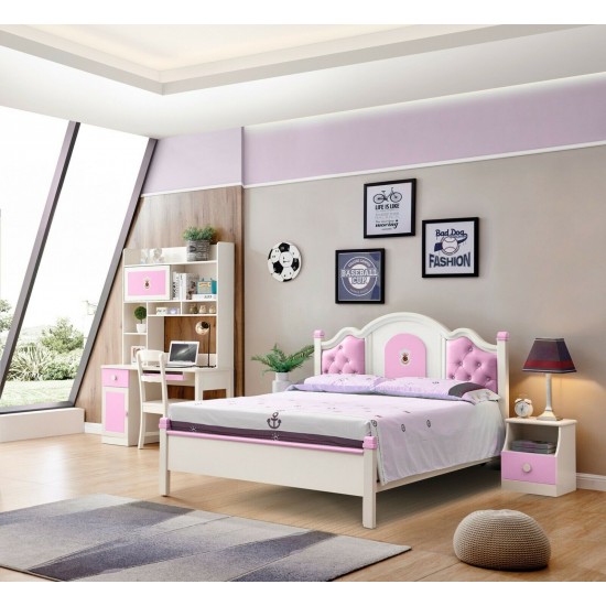 Double Bed set for Girls/ Teen/ Children With Bed Side Table