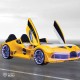 Luxury Race Yellow Car Bed Design For Little Champs