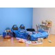 New Kids Car 1.2 M Blue  Bed with Luxury super Race car bed with Music LED light Door/Seats